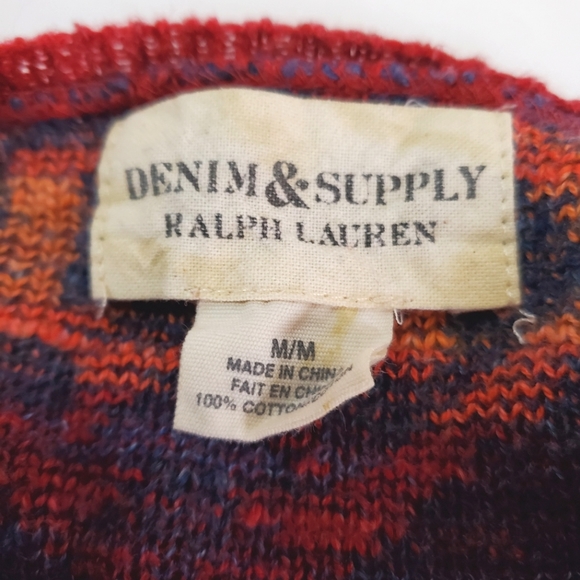 Denim & Supply Ralph Lauren - Vintage men's Aztec print knit sweater - Picture 3 of 5